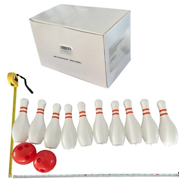 Kids Light-Up Bowling Set with 10 Glowing Pins & 2 Balls – Indoor & Outdoor Bowling Toy Game for Toddlers & Children Ages 3–6