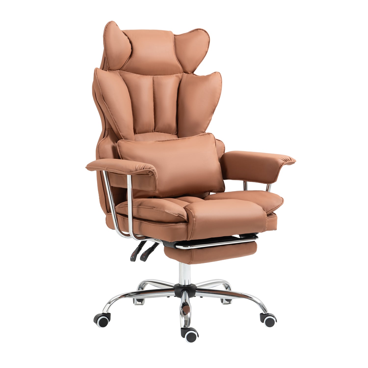 Big & Tall Executive Leather Office Chair – 400lbs Ergonomic High Back Desk Chair with Lumbar Support, Adjustable Tilt, Footrest & Padded Armrests