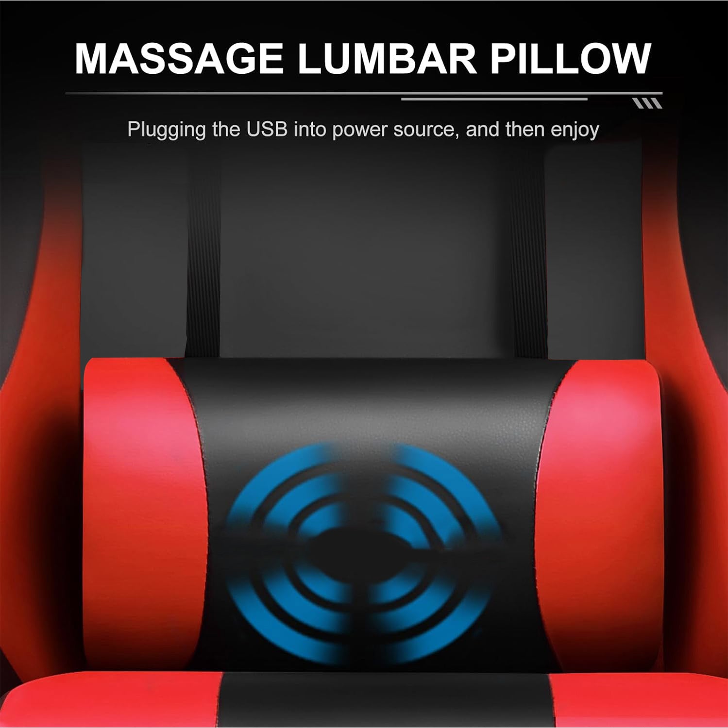 Ergonomic Gaming Chair with Footrest & Lumbar Pillow – Adjustable Height & PU Leather Comfort