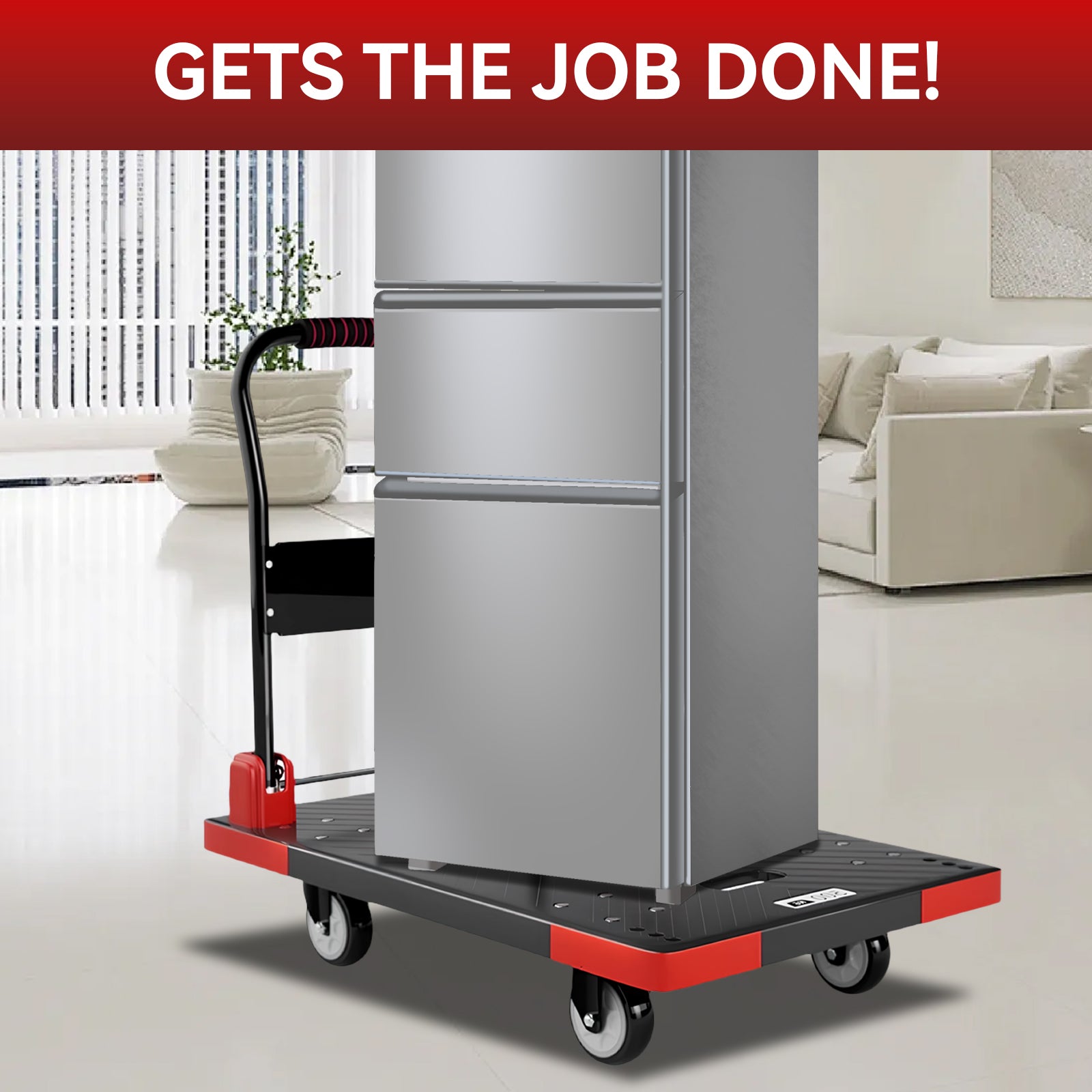 Folding Platform Truck Cart 200LBS/1000LBS – Heavy Duty Push Dolly with Swivel Wheels, Foldable Handle