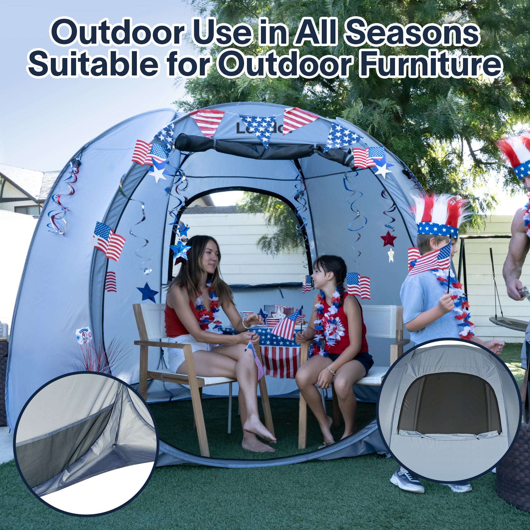 LEEDOR Screen House Room Mesh Net Tent Canopy Shelter Gazebo, Easy Setup & Waterproof & Sunshade, Suitable for Camping Trip, Backyard, Beach, Picnic, 10ft x 10ft