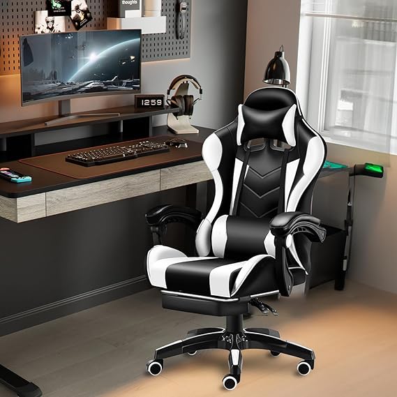 Stylish Adjustable Gaming Chair – Ergonomic High-Back Office Seat with Lumbar Support