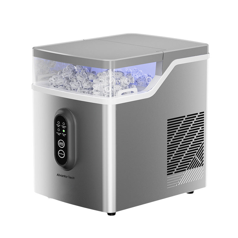 𝘼𝙡𝙫𝙖𝙣𝙩𝙤𝙧 𝙏𝙚𝙘𝙝™ Ice Maker Machine Countertop, Self-Cleaning Portable Ice Maker with 2 Water Refill Options, 45Lbs/Day, 24 Ice Cubes Ready in 13 Mins, Compact with Scoop & Basket for Home Kitchen Office Bar