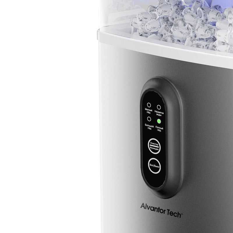 𝘼𝙡𝙫𝙖𝙣𝙩𝙤𝙧 𝙏𝙚𝙘𝙝™ Ice Maker Machine Countertop, Self-Cleaning Portable Ice Maker with 2 Water Refill Options, 45Lbs/Day, 24 Ice Cubes Ready in 13 Mins, Compact with Scoop & Basket for Home Kitchen Office Bar