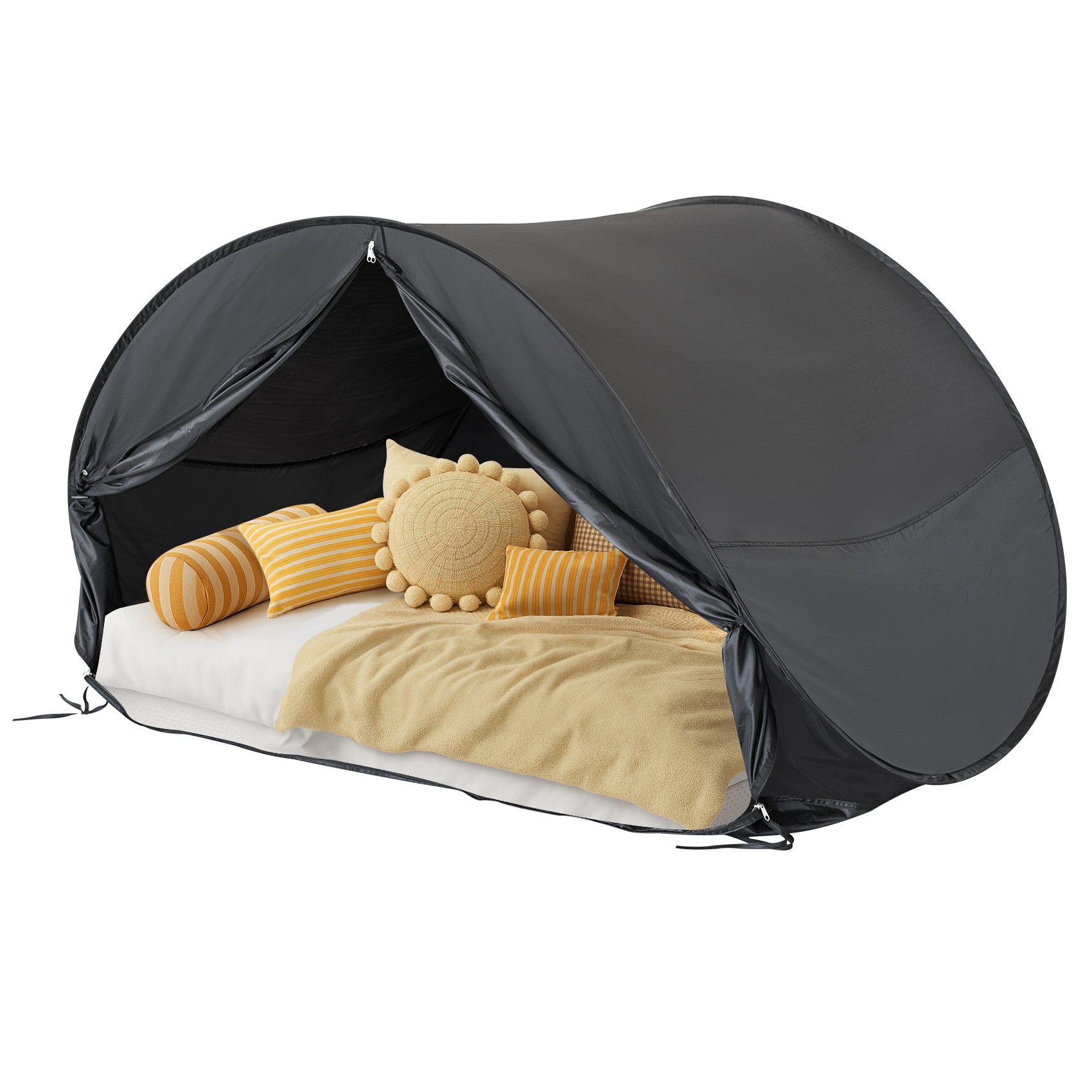 LEEDOR Twin Bed Tent for Kids and Adults – 2-in-1 Privacy Canopy with Blackout and Mesh, Mosquito Net Sleep Tent for Indoor Use