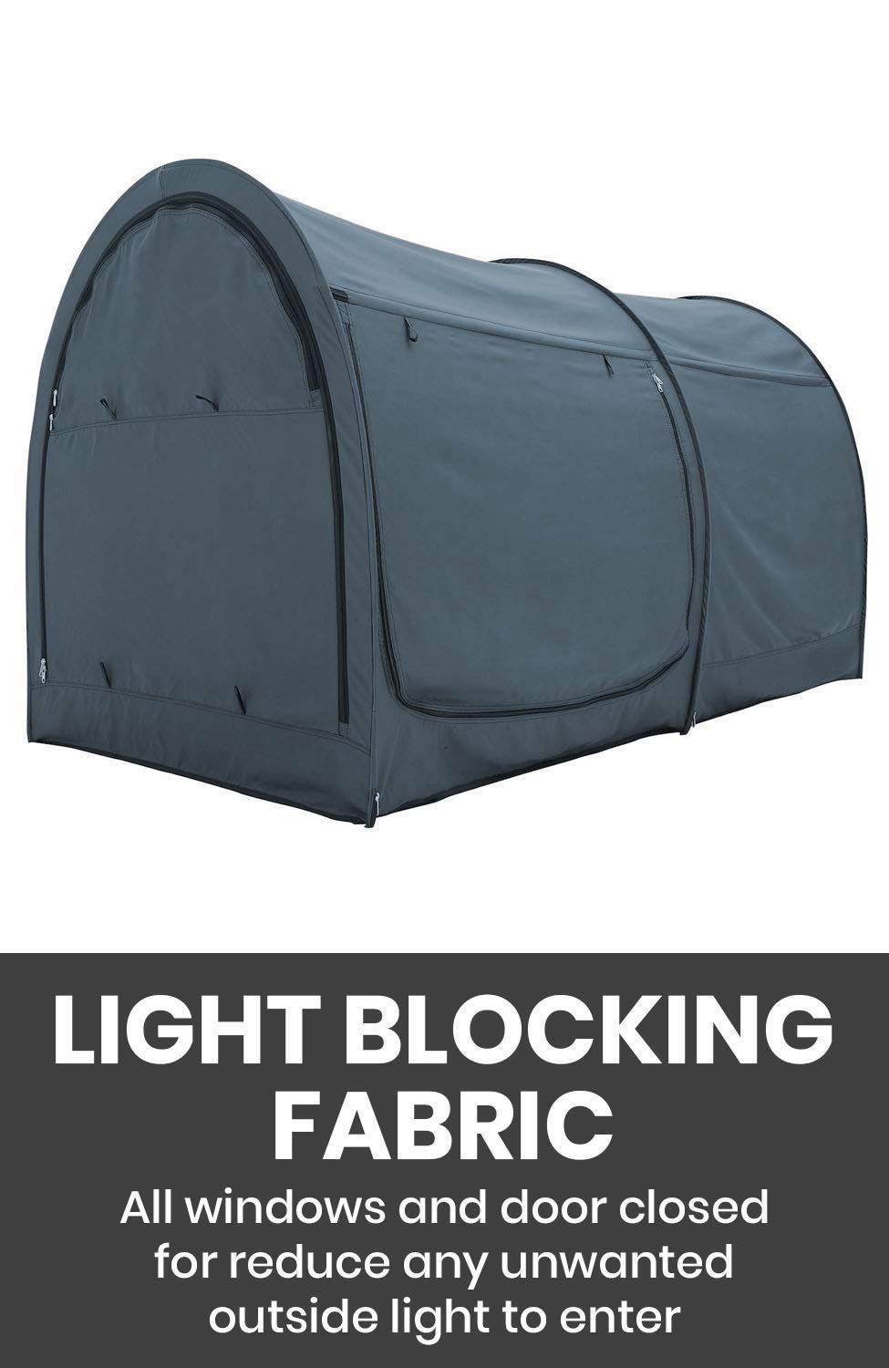 Privacy Bed Tent for Twin Size Bed – Indoor Pop Up Canopy Tent with Breathable Curtains, Light Blocking, Portable Frame (Mattress Not Included)