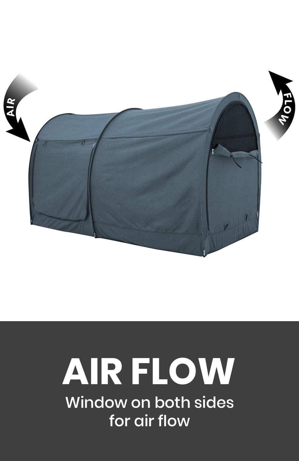 Privacy Bed Tent for Twin Size Bed – Indoor Pop Up Canopy Tent with Breathable Curtains, Light Blocking, Portable Frame (Mattress Not Included)