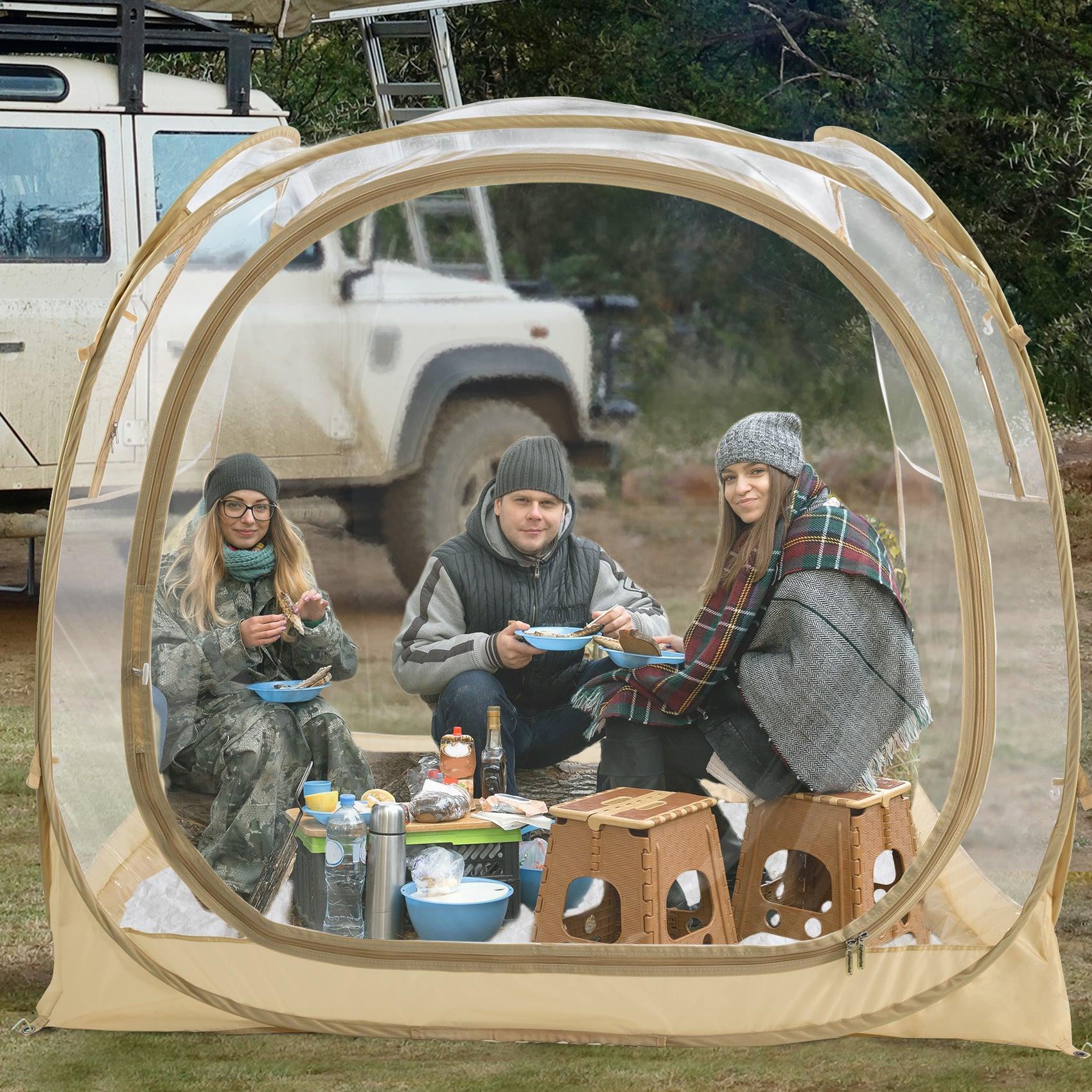 Using the EighteenTek Pop up tent while camping as weatherproof shelter