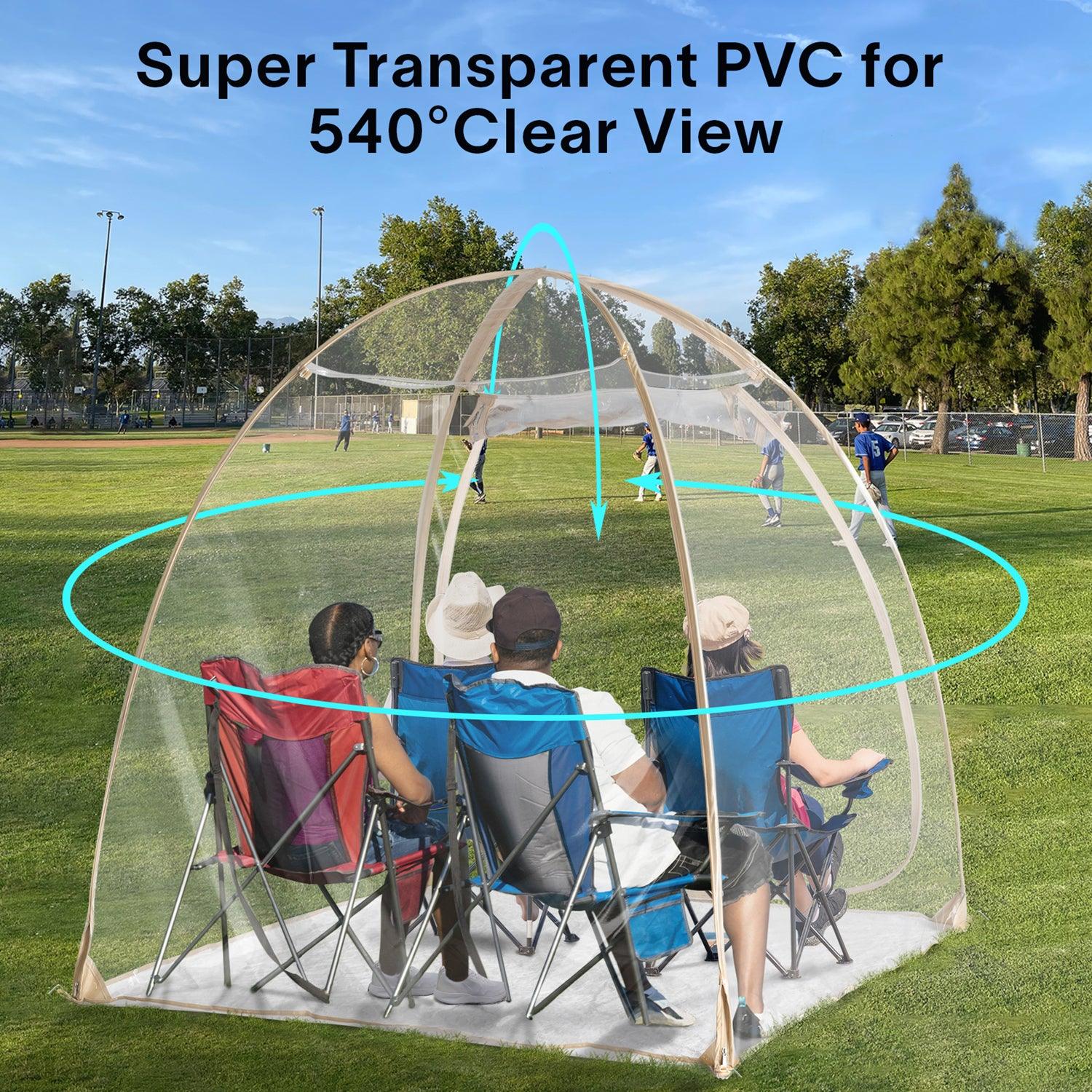 TopGold pop up weather pod provide 540 degrees super clear view for watching games